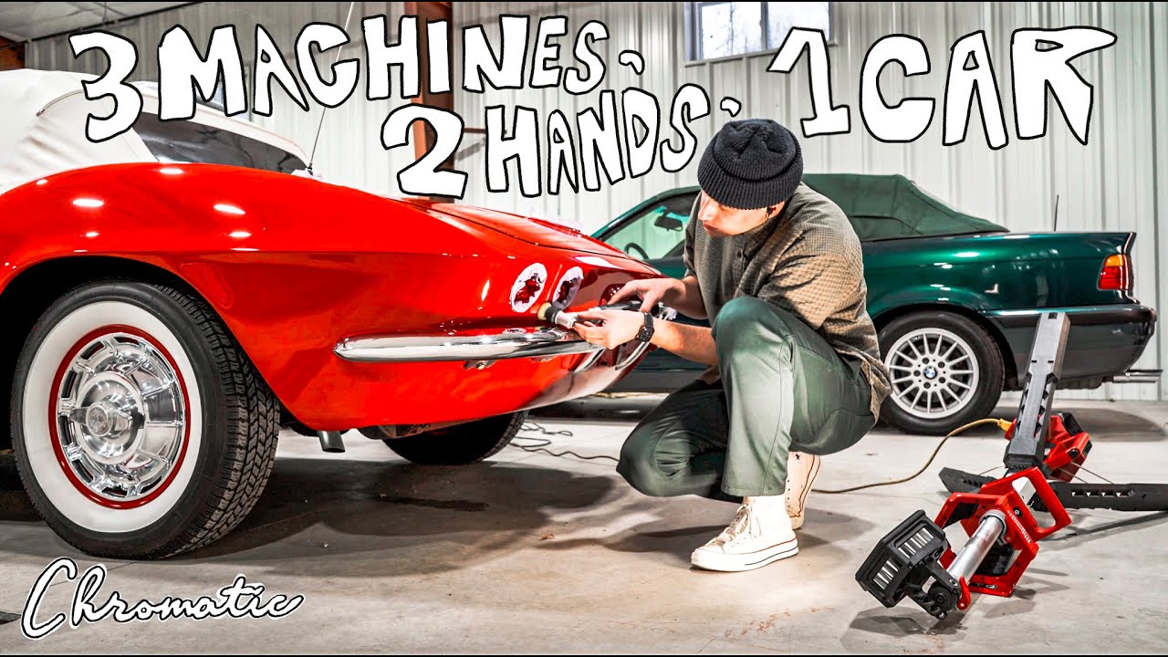 Polishing A 1961 Corvette Using A Bunch Of Different Tools - Grandad Dream Car Vibes!
