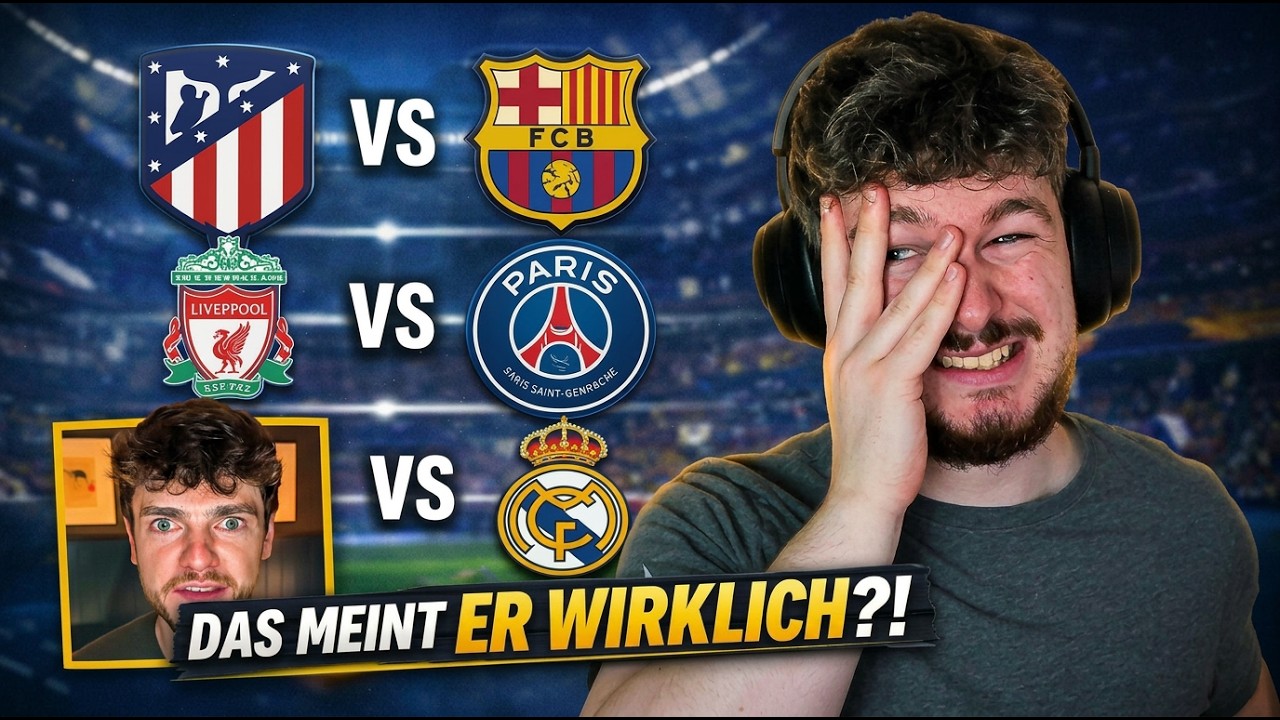 Meine Tipps f&uuml;rs Champions League Viertelfinale? Reaktion auf Conan Furlong