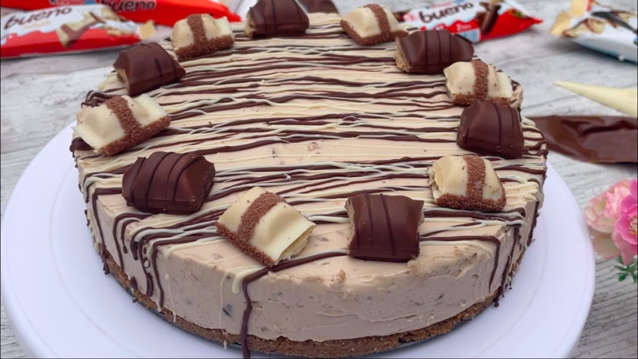 Kinder Bueno Cheesecake Recipe • Kinder Chocolate Cheesecake Recipe • No Bake Cheesecake Recipe
