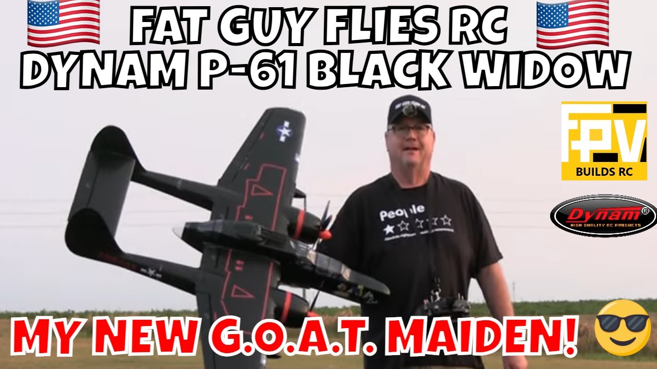 DYNAM P-61 BLACK WIDOW NEW G.O.A.T MAIDEN! by FGFRC #aviation #rcplane