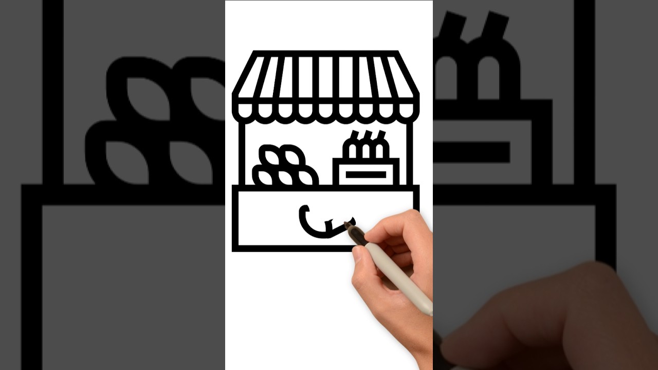 Fruit Market Drawing &ndash; Easy Step-by-Step Sketch for Beginners #drawing #drawing4kids