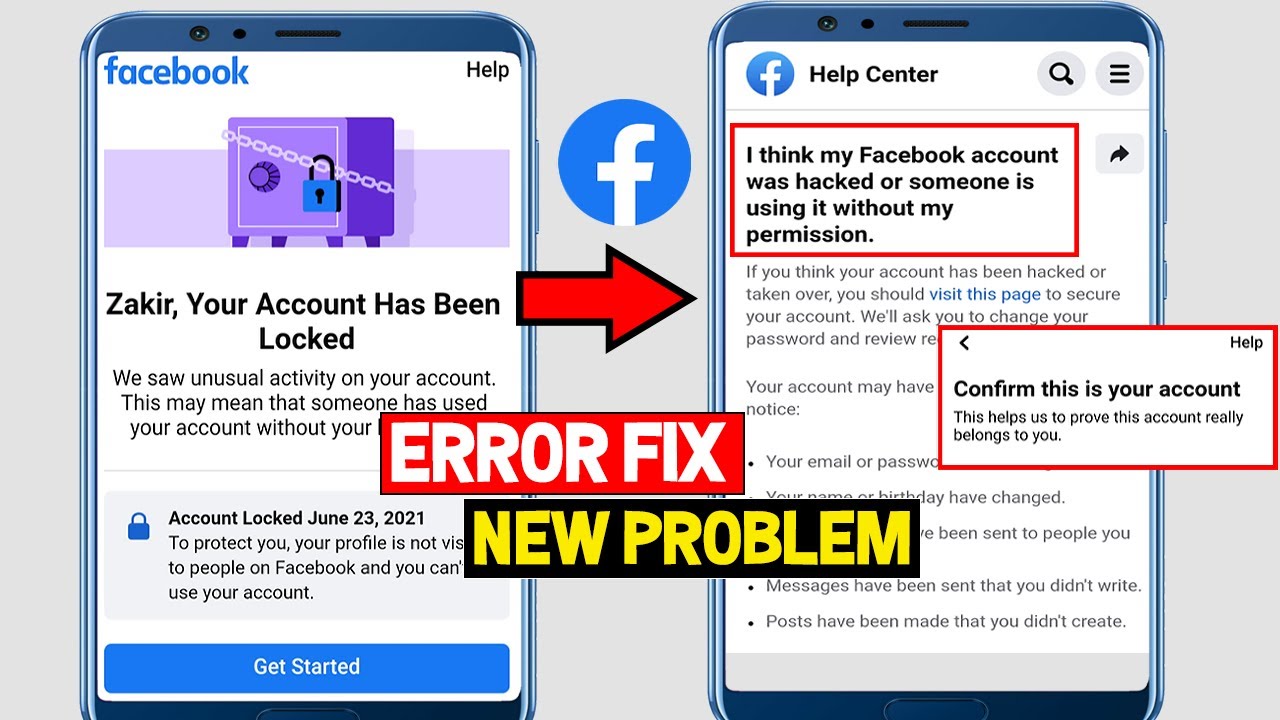 Your Account Has Been Locked Facebook Get Started Problem | Confirm Your Identity Facebook Error Fix