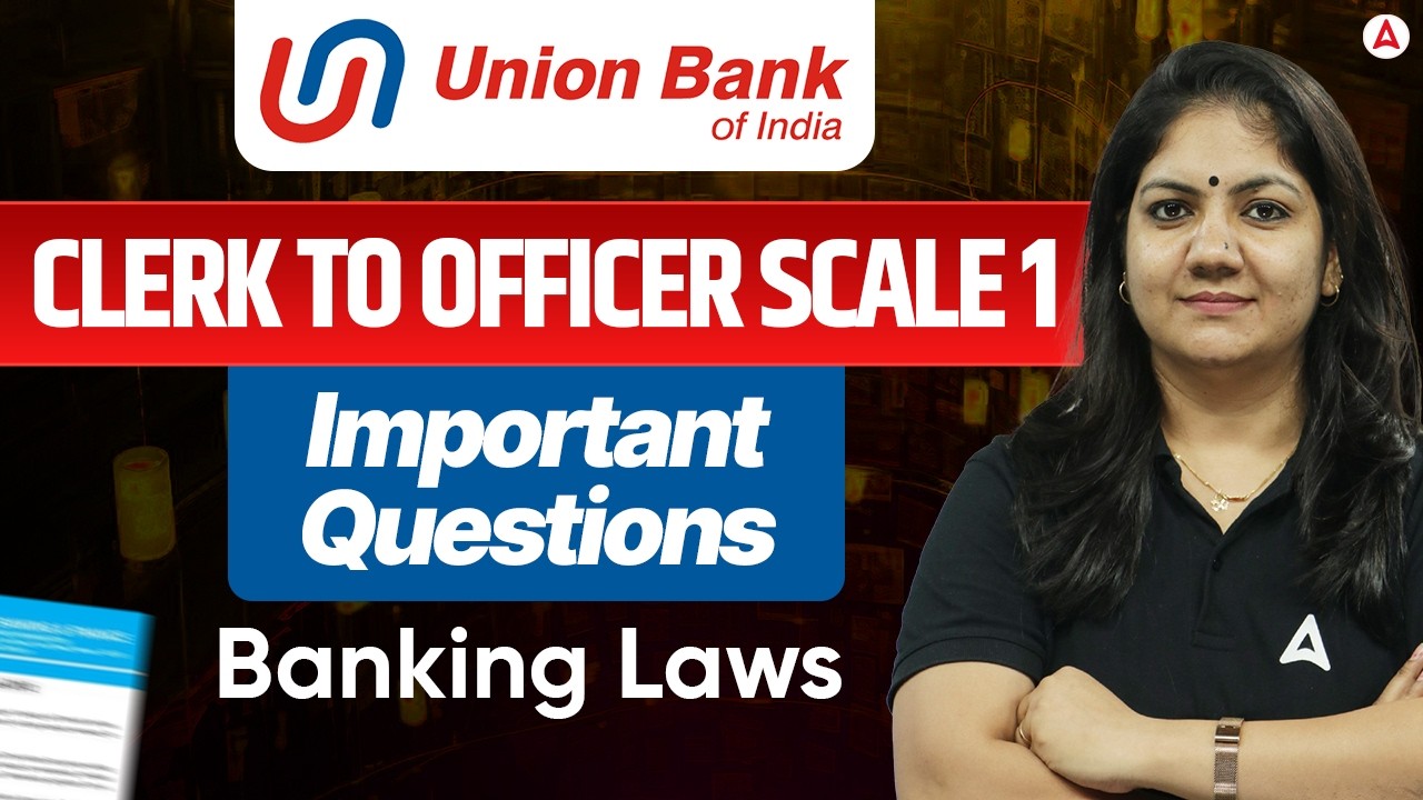 Union Bank of India Promotion Exam | Clerk to Officer Scale 1 | Banking Laws | Important Questions