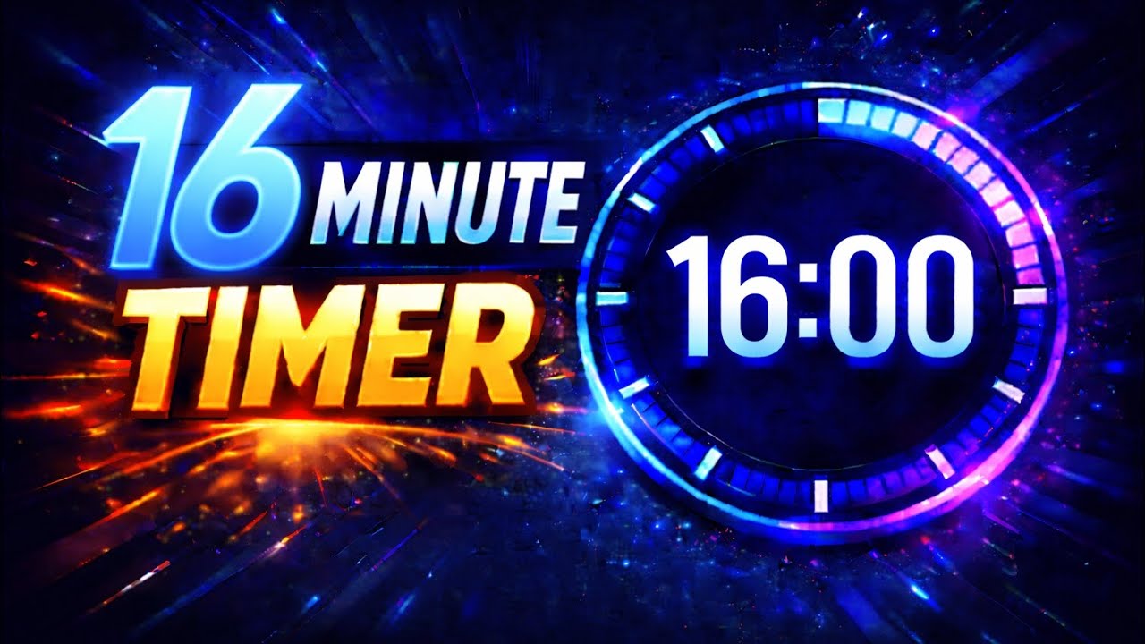 16 Minute Timer ⏱️ | Focus & Countdown | Online Timer Flow