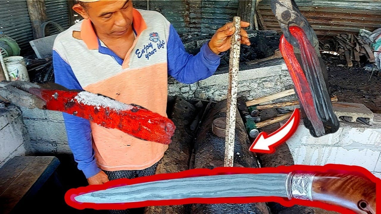 🔴PROSES PEMBUATAN GOLOK PALING KEREN LIPAT 16K DENGAN TEHNIK, CANGGIH BLACK SMITS JUNJUNG DERAJAT😱😱