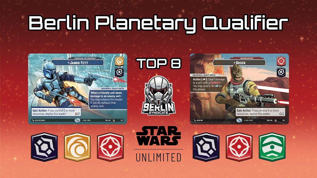 Berlin Planetary Qualifier Top 8 | Jango Tarkintown vs. Bossk ECL | Star Wars Unlimited