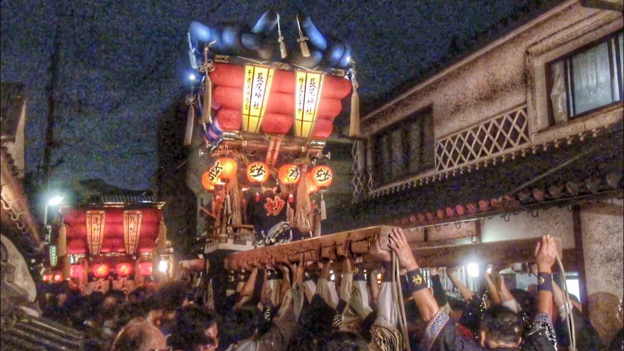 2024.10.18 岡山県倉敷市 長尾神社 秋祭り 千歳楽 宮入り後 差し上げなど 神社出発