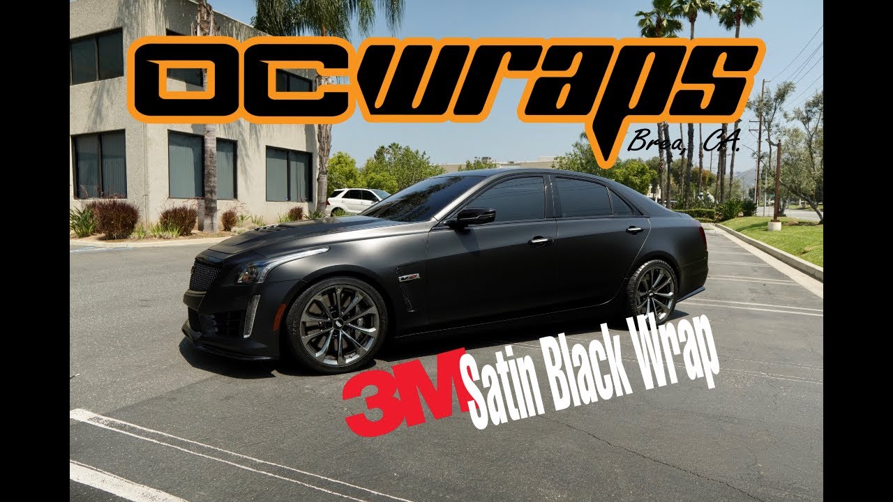 Cadillac CTS-V Wrapped in 3M Satin Black