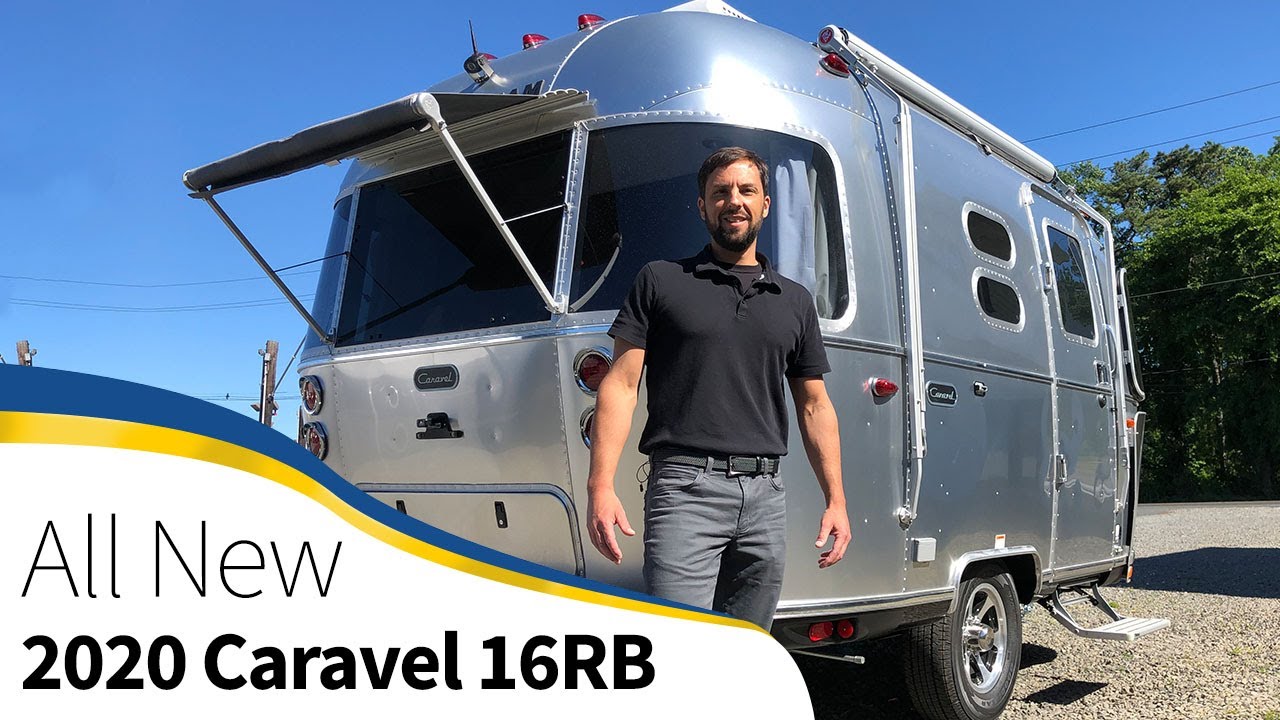 Walk Through 2020 Airstream Caravel 16RB Small Light Weight Travel Trailer