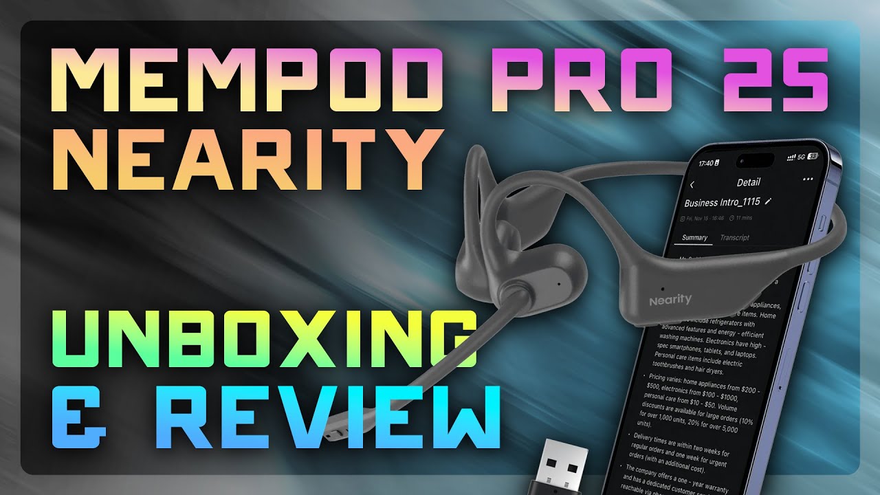 Nearity Mempod Pro 2S Headset Review & Unboxing 🔊 | AI Headset That Transcribes Your Calls LIVE!