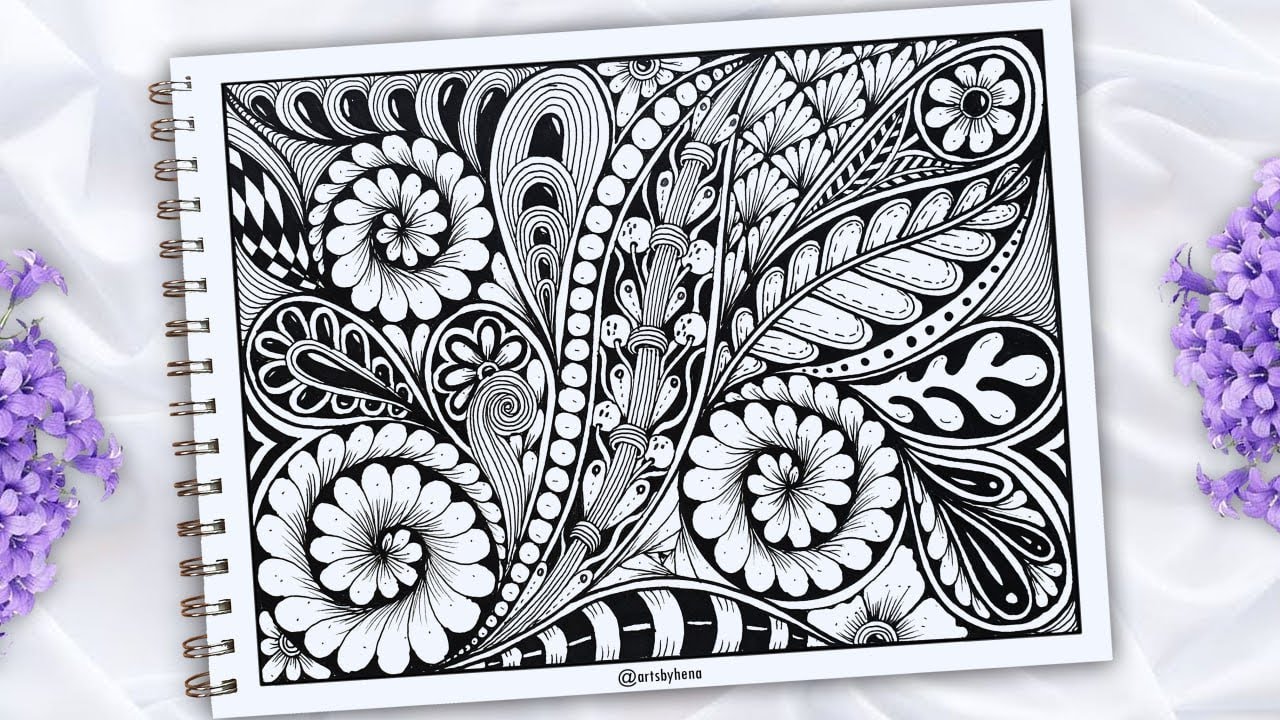 How To Create Beautiful Zentangle Art || Zentangle Art For Beginners