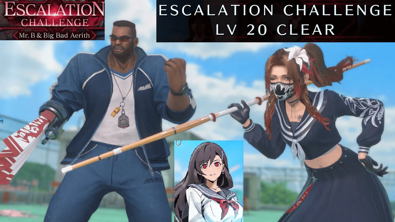 [FF7 Ever Crisis] Mr. B and Big Bad Aerith Escalation Challenge Lv 20 - New Tifa Showcase