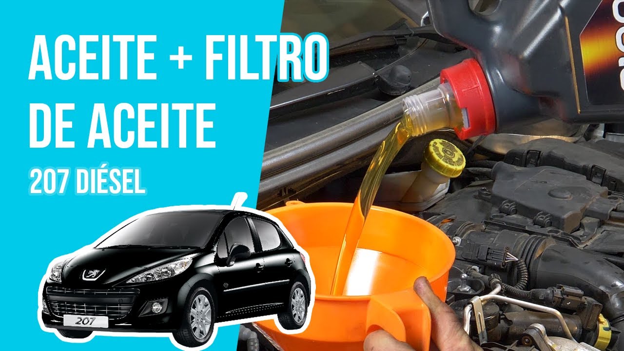 Cambio de aceite y de filtro de aceite PEUGEOT 207 1.4 HDI🛢