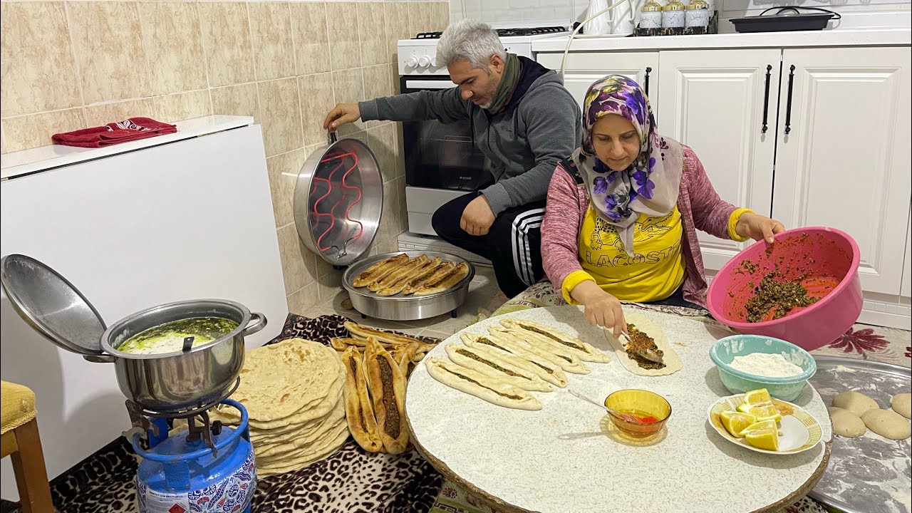 Ev Tandırında Ekmek Ispanaklı Börek~Nefis Tuzlu Yoğurt Çorbası~VİLLAGERİA LİFE VLOG