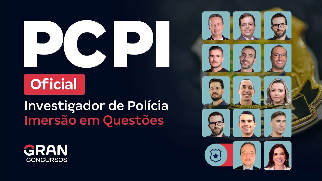 Concurso PC PI Oficial Investigador de Pol&iacute;cia: Imers&atilde;o em Quest&otilde;es