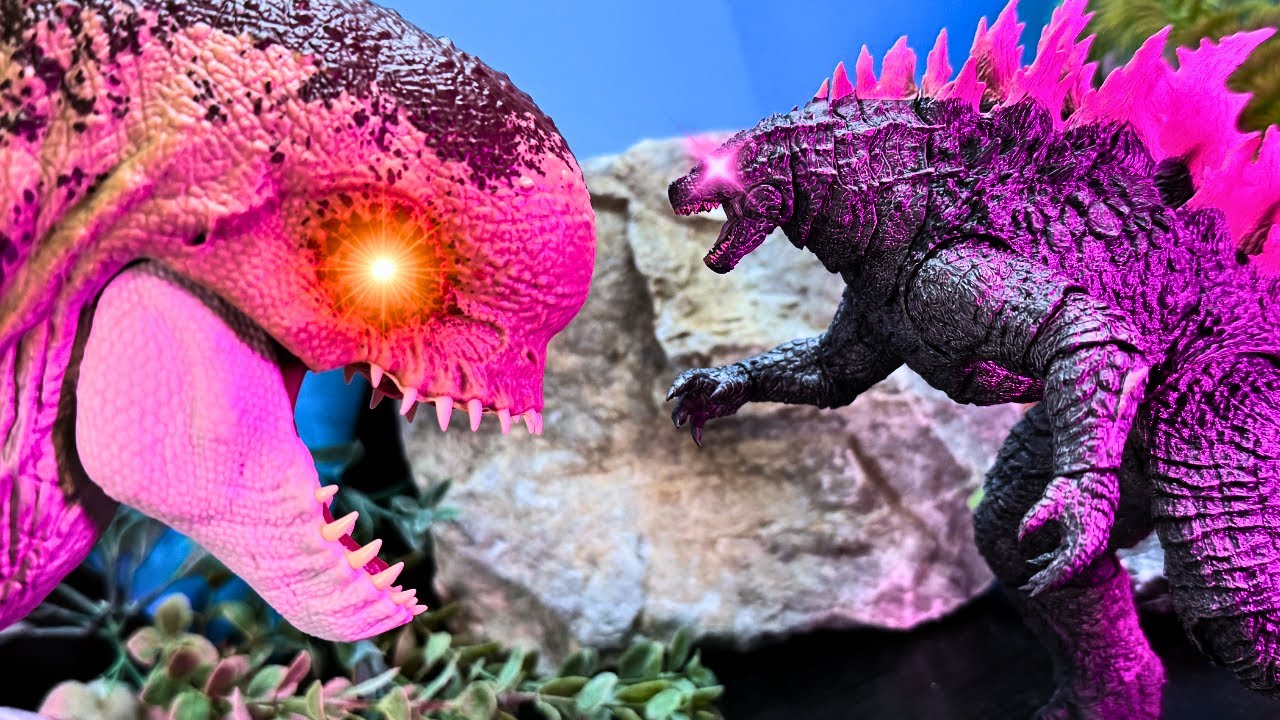 EVOLVED GODZILLA vs D-REX │ Stop Motion Fight │