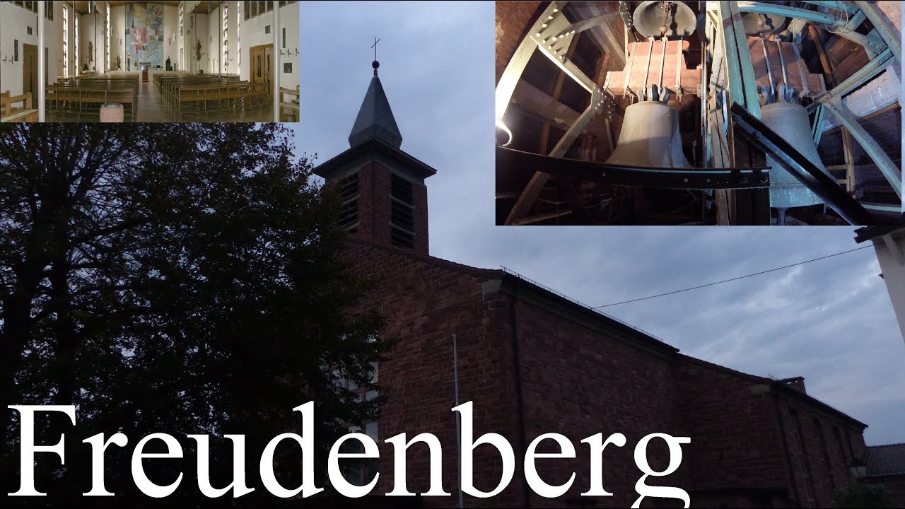 Freudenberg (TBB) Die vier Glocken der Stadtpfarrkirche Sankt Laurentius (Turmaufnahme)