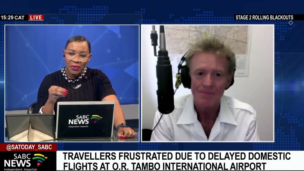 Aviation expert Desmond Latham on delayed domestic flights at O.R. Tambo International airport