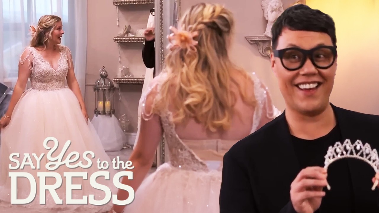 PINK & GLITTERY! ✨ Can Evie Find Her £2,000 Princess Dream Dress? | Say Yes To The Dress: Lancashire