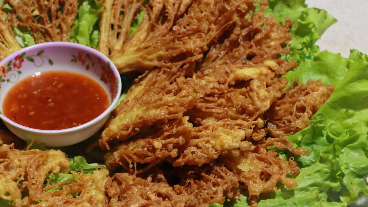 របៀបធ្វើផ្សិតបំពងស្រួយ | Fried Mashrooms | Khmer Food -  Sieng Sokea Cooking