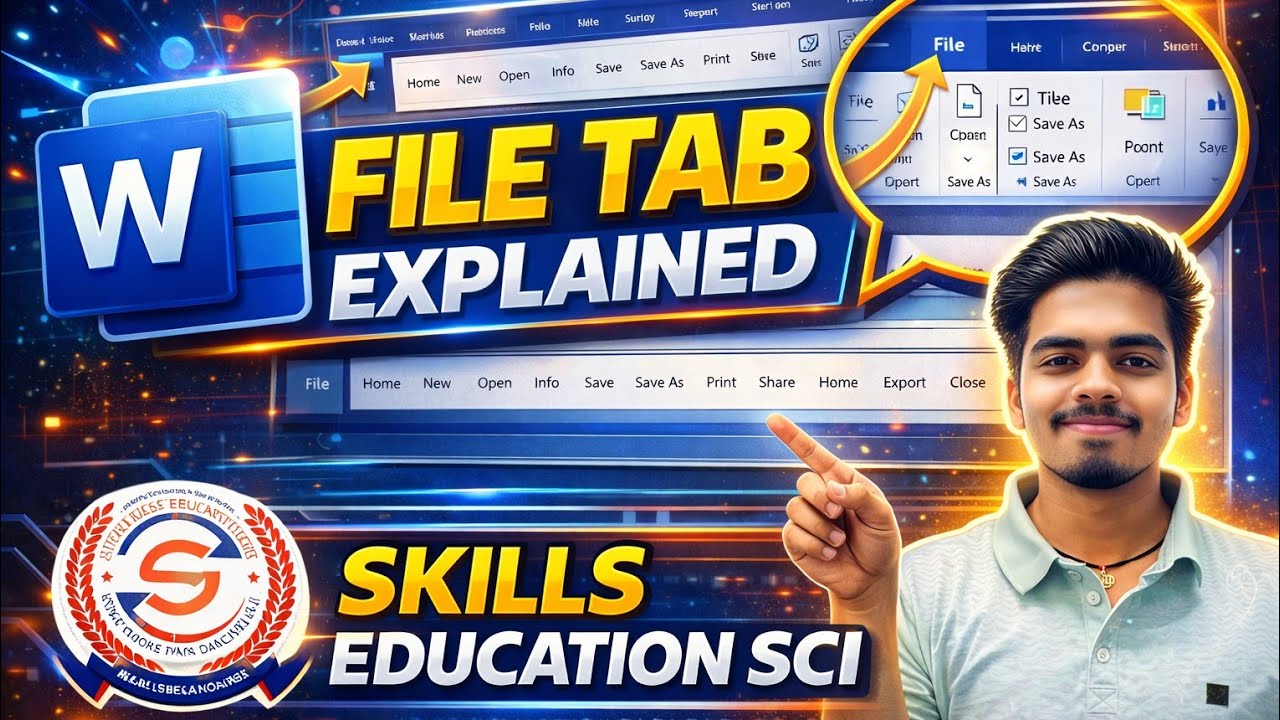 MS Word File Tab Full Explanation in Hindi | Complete Beginner Guide 2026.
