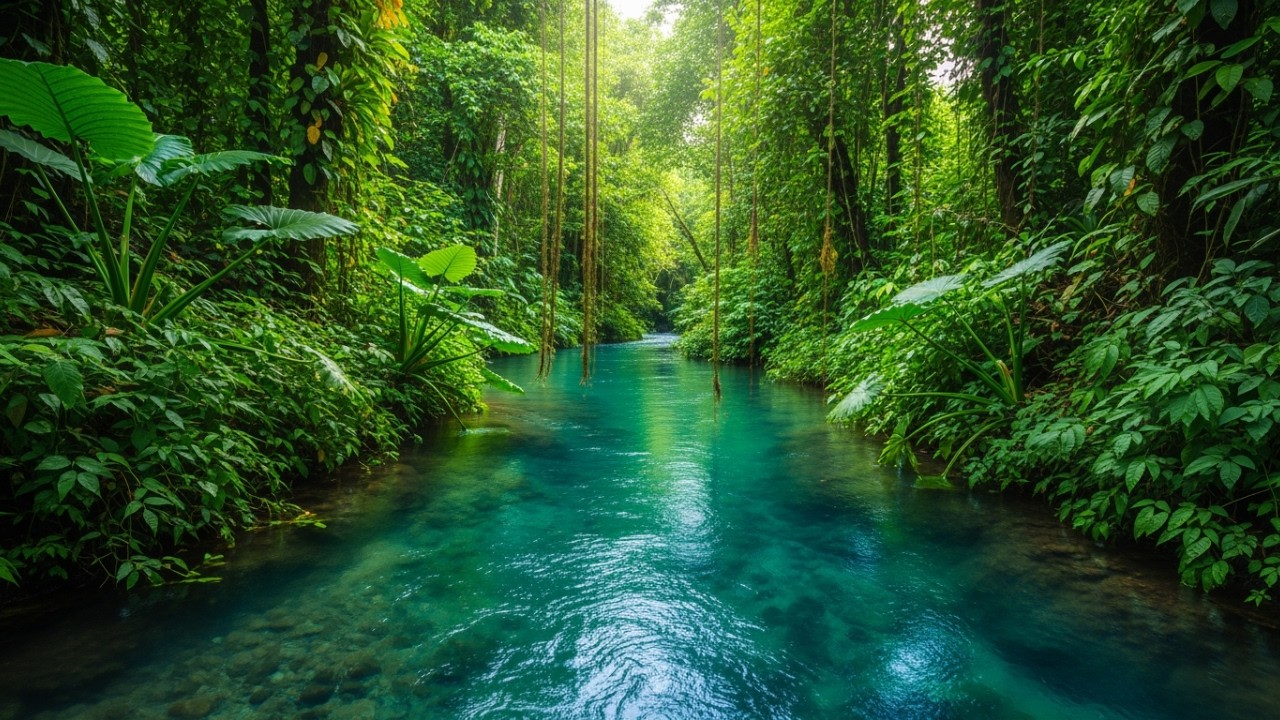 Mountain Stream Flowing . Forest Stream. Flowing Water. White Noise, Nature Sounds for Sleeping #8