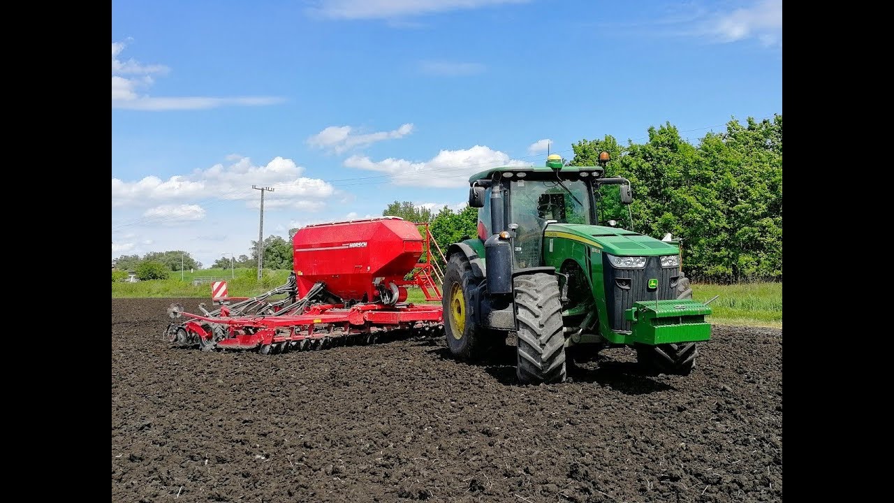 K.T.K. Kft. Szója vetés 2019. John Deere 8310R + Horsch Pronto 6 DC