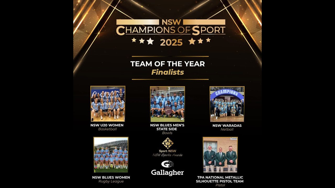 2025 Metallic Silhouette Team NSW Sport Awards