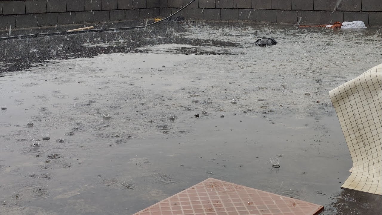 امطار غزيرة في العراق البصرة 