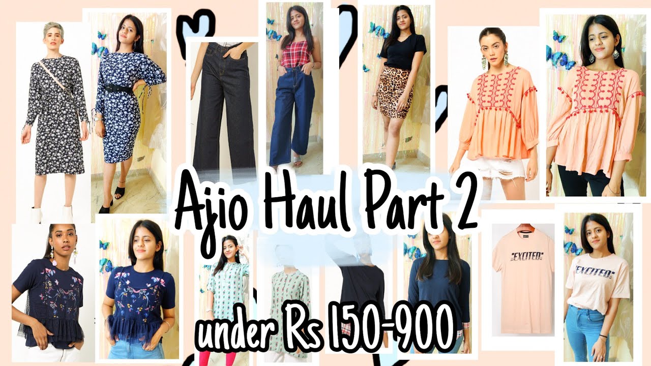 ||Ajio Sale Haul Part 2|| Rs 150-900| kurta | Jeans |Top |dress|Tryon & Review#ajio#haul #sale
