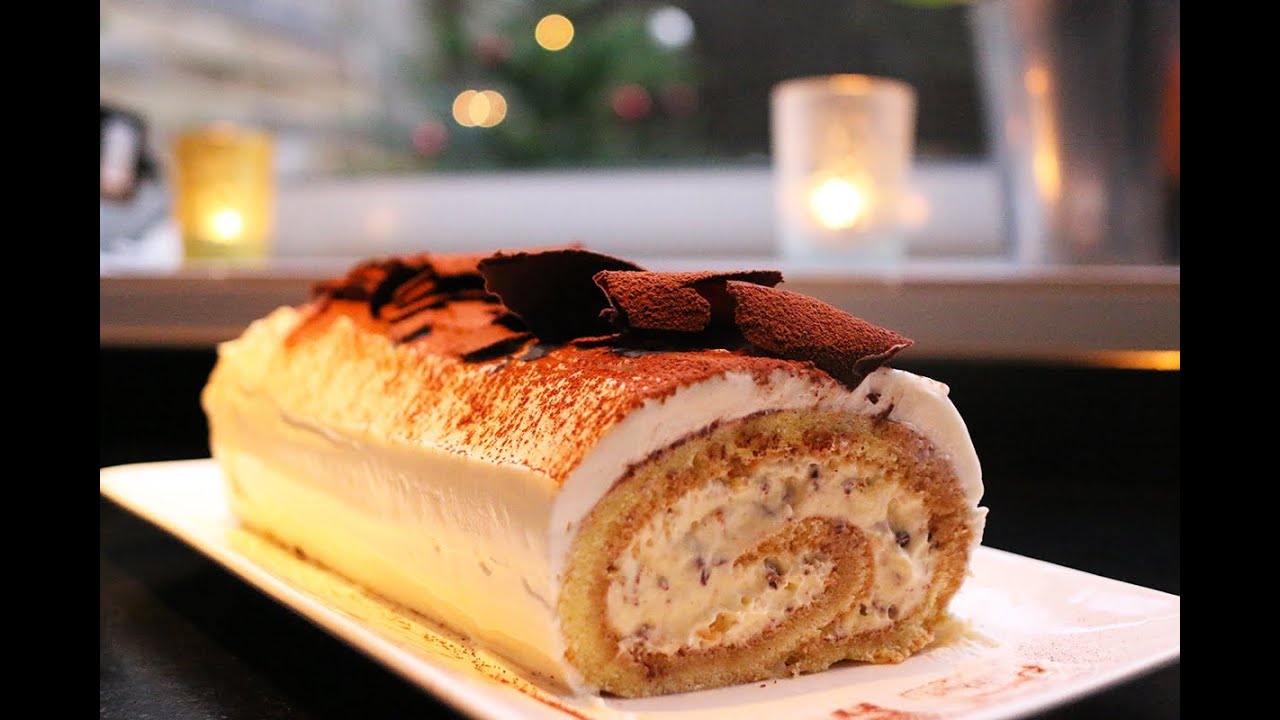 Recette de la bûche de Noël tiramisu facile by Hervé Cuisine