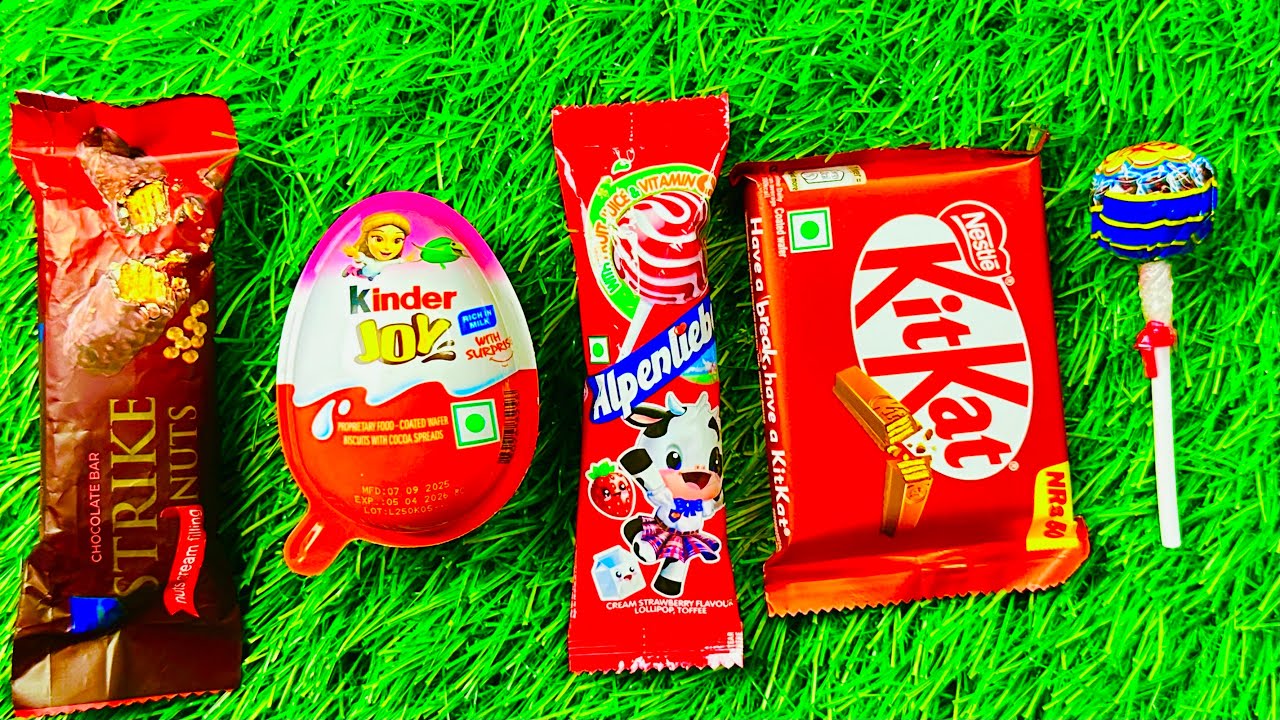 أشهر أنواع الحلوى بتقنية ASMR 🍭 | مصاصات قوس قزح، شوكولاتة، وأصوات فتح علب حلوة