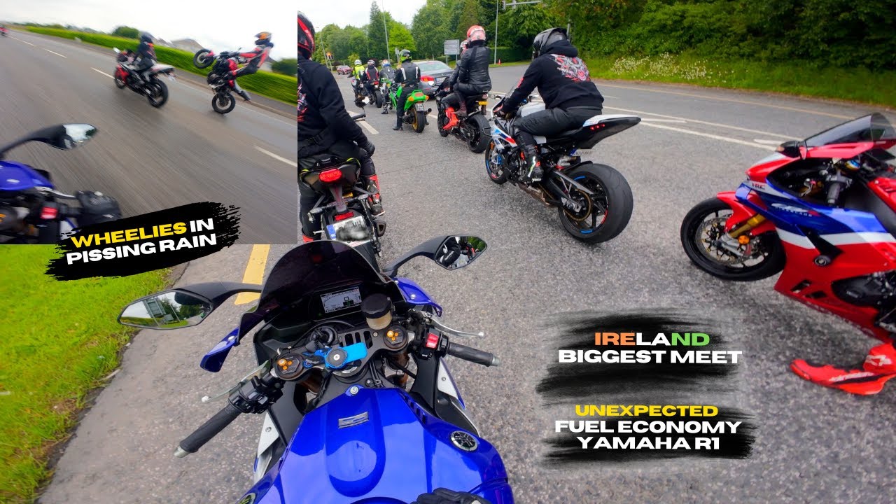 The Wildest Group Ride I’ve Done – Rain, Wheelies, Revs & 100+ miles on the R1 | Fuel Economy Test