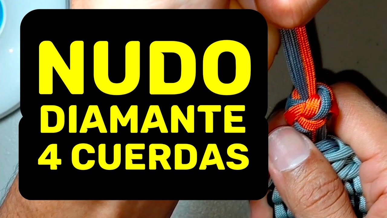 Nudo Diamante con 4 Cuerdas 🔥 Cierre Profesional en Paracord | Pulsera ESCAMA