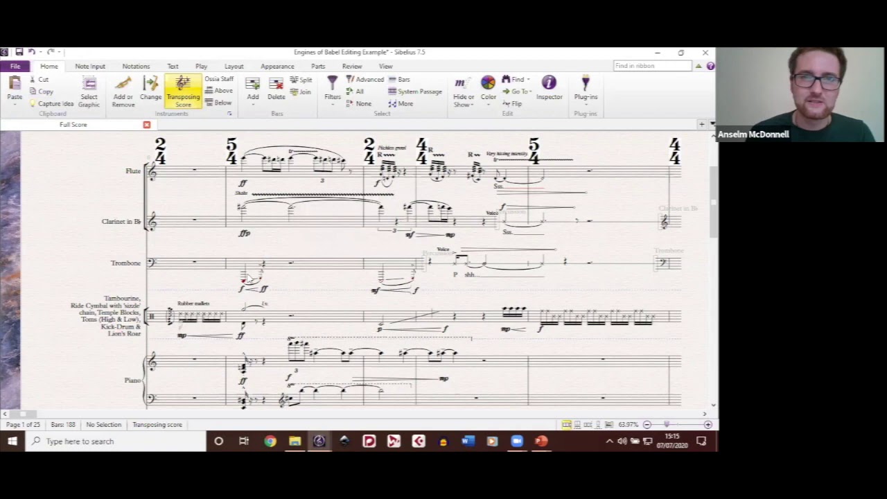 'Contemporary Notation in Sibelius Clinic' with Anselm McDonnell
