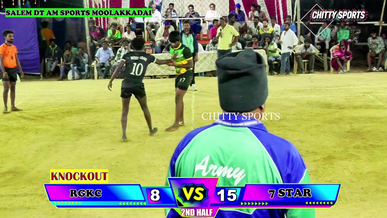 KNOCKOUT RGKC VS 7 STAR #VIRL#STATE MATCH #SALEM #DT#MOOLAKKADA #CHITTYSPORTS
