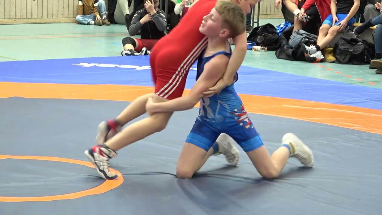 Wrestling / Ringen,  Sparkassenpokal Jena 2025, Freestyle, U12, 44 kg, Fiebig - Bley