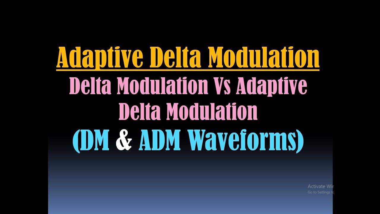 Adaptive Delta Modulation/Delta Modulation and Adaptive Delta Modulation (DM and ADM Waveform)