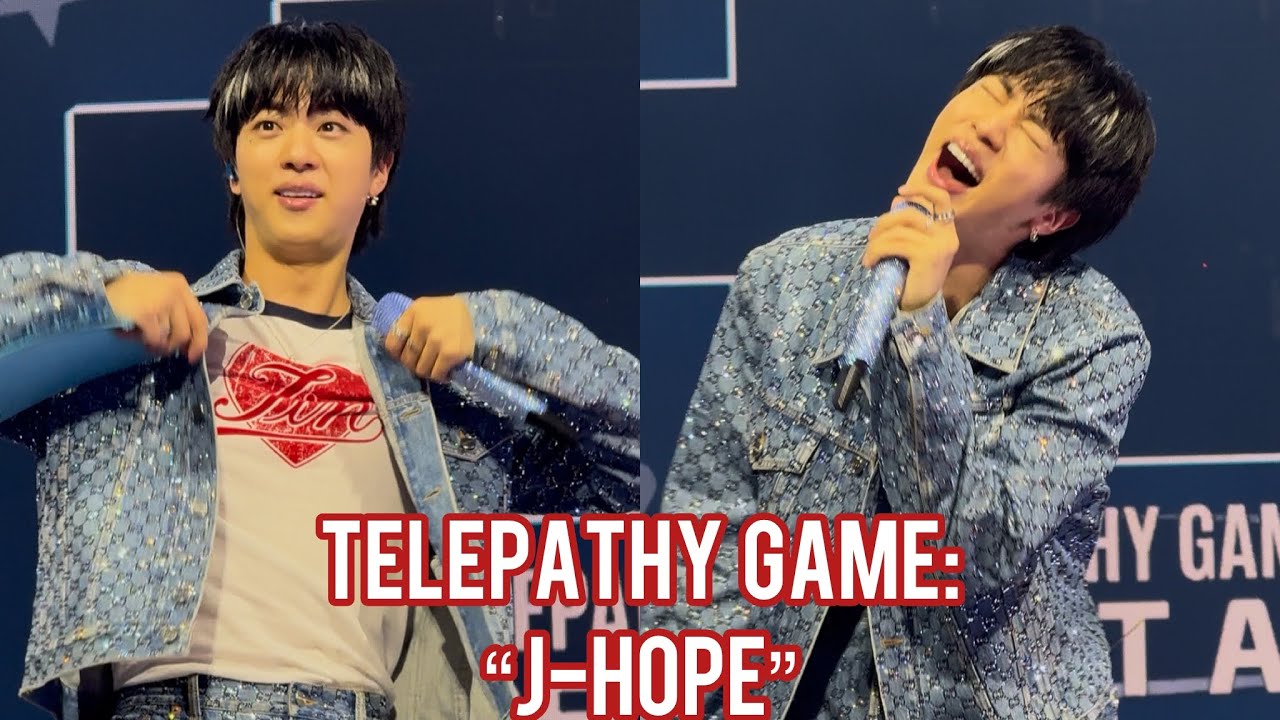 Jin guesses “j-hope” wrong 😂 Telepathy Game 250730 Run Seokjin Ep Tour Newark Fancam BTS Concert