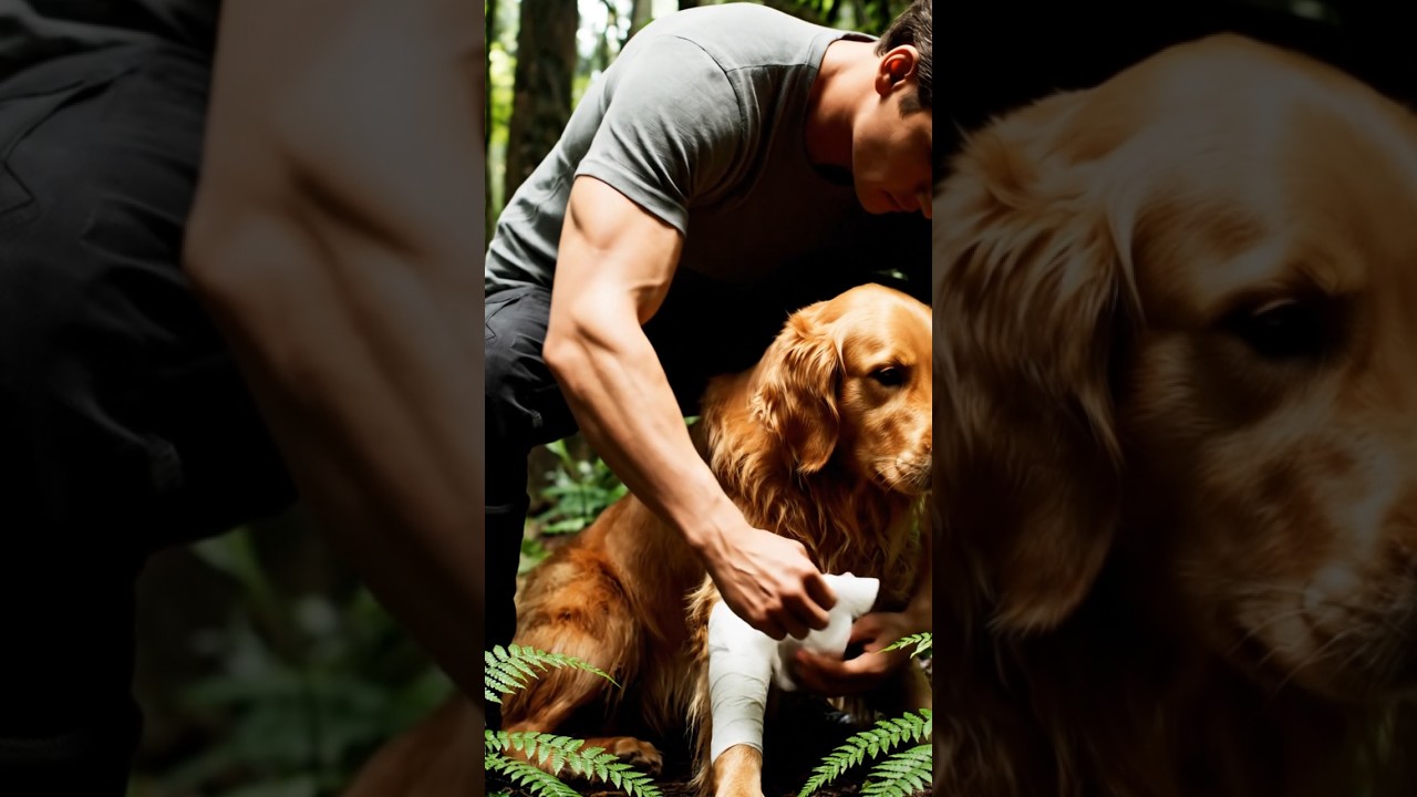 Saving a Golden Dog Left in the Wild.