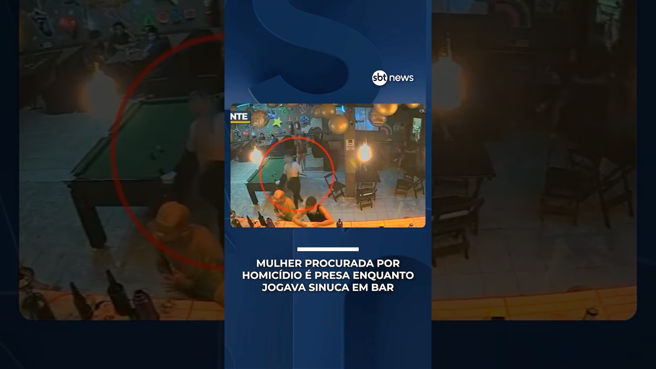 Mulher procurada por homic&iacute;dio &eacute; presa enquanto jogava sinuca em bar | #PrimeiroImpacto