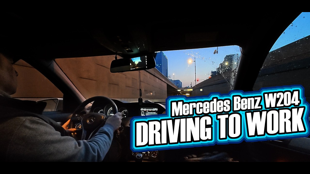 Mercedes Benz W204 C Class | ASMR | Łódź | Driving to Work