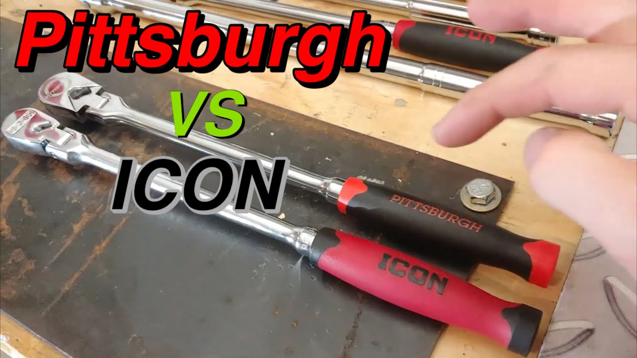 Тест храпового механизма ICON vs Pittsburgh Pro Harbor Freight с длинной ручкой и гибкой головкой