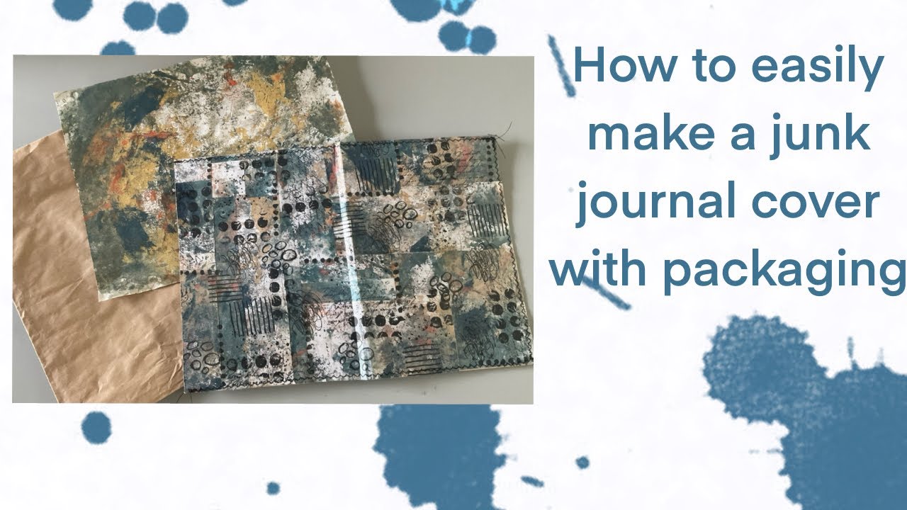 Easy junk journal covers using packaging and your artwork - #papercrafts #mixedmedia #junkjournal 