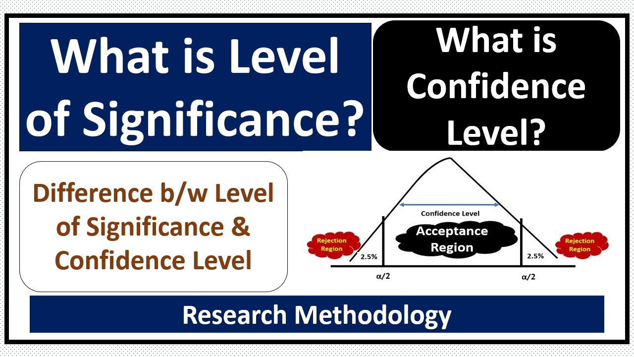 What is Level of Significance? What is Confidence Level? Level of Significance vs Confidence Level