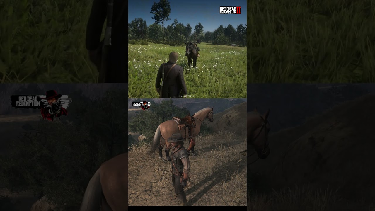 RDR2 vs RDR HORSE (Graphics Comparison) 🐎💥#shorts #spdxstreamgaming #rdr2