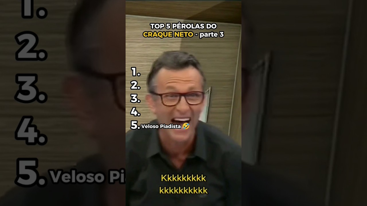 Rankeando P&eacute;rolas do Craque Neto - parte 3 #shorts #craqueneto #ranking #top5 #meme