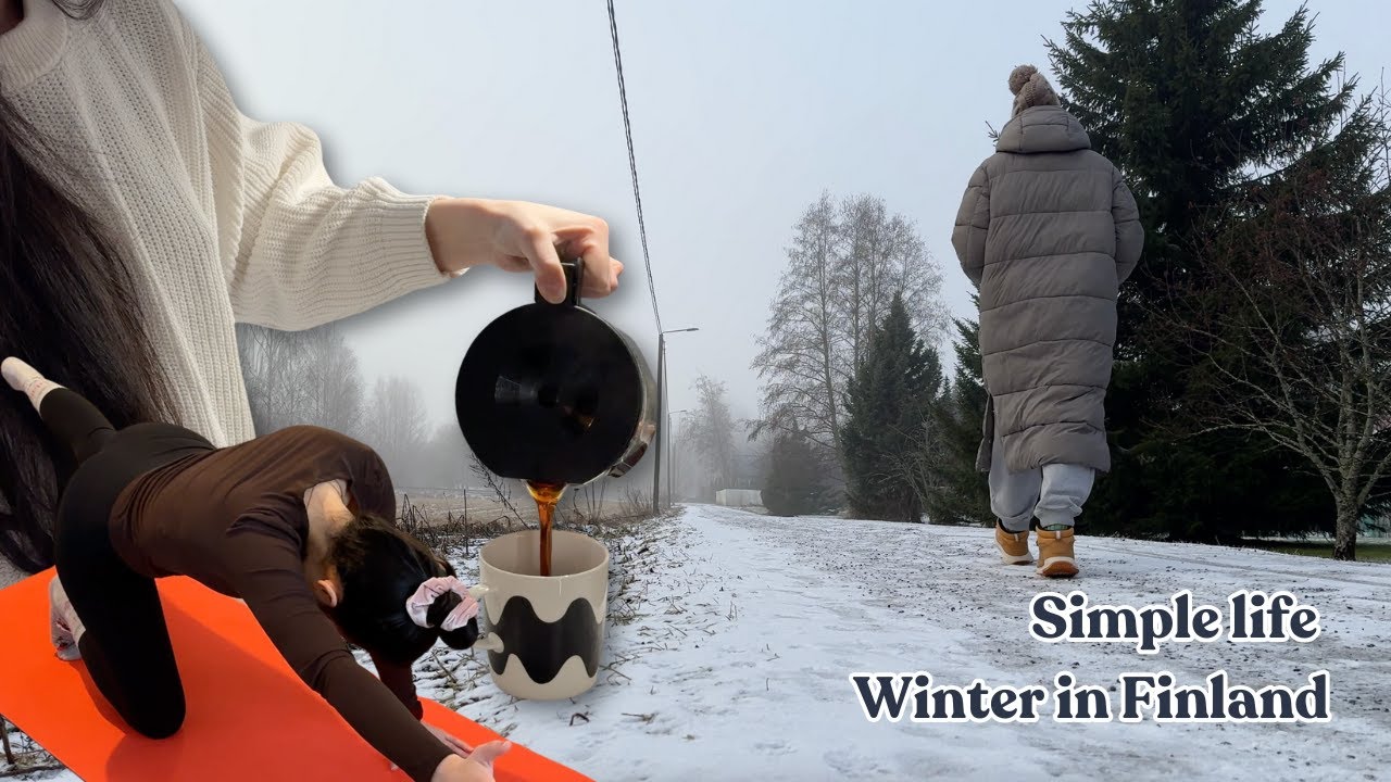 Day in the life, Grocery shopping, Snowfall walk - Slow living, winter in Finland