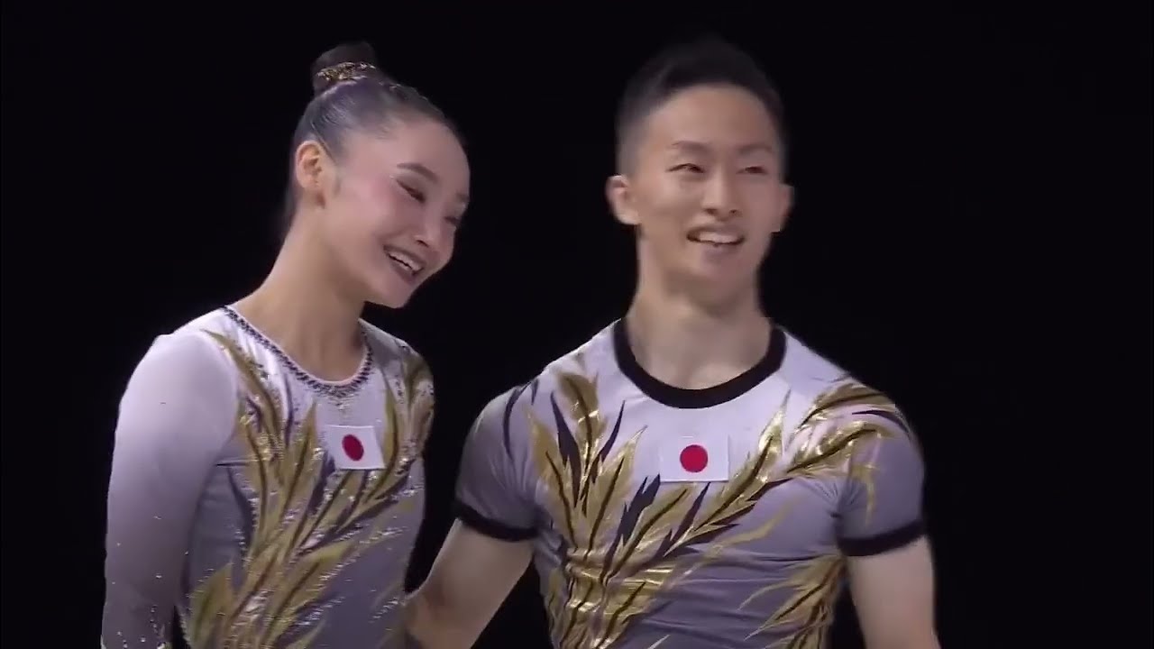 Japan 🥇 Kitazume Riri and Saito Mizuki Mixed Pair Gold Aerobic Dance World AEROPESARO 2024