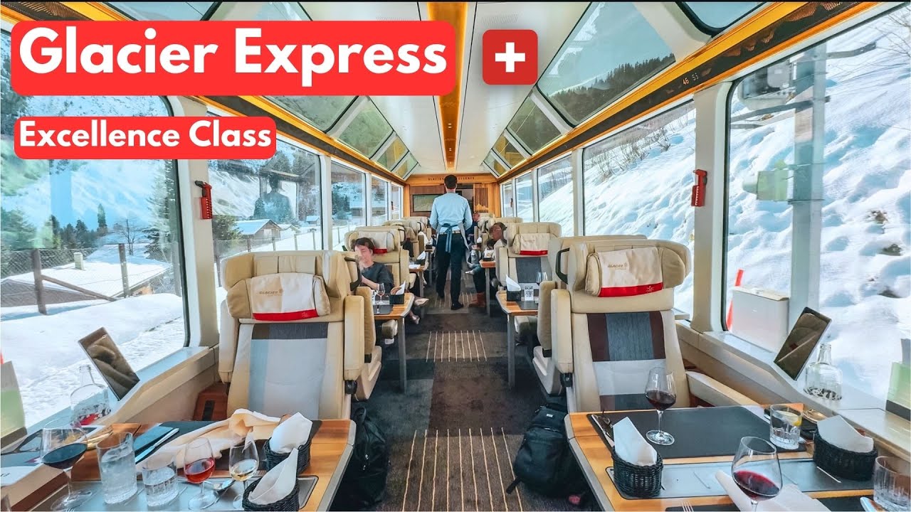 World’s Most Beautiful & Luxurious Snow Train Ride! Glacier Express Excellence Class |Switzerland 🇨🇭